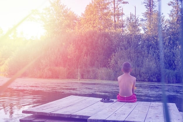 An image showing a person meditating in a peaceful environment filled with natural light.