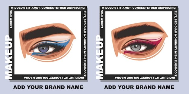 A split image showcasing two variations of the reverse cat eye: on the left, a subtle smudged liner look, and on the right, a bold graphic liner style with a sharp, defined wing.