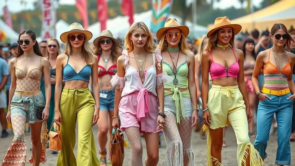 Color palettes that pop for festival looks