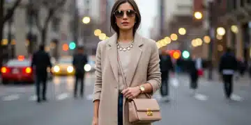 Woman showcasing modern accessories for 2025 fashion trends