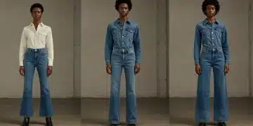 Models wearing 2026's top denim styles: sculpted flare, adaptive straight, deconstructed wide-leg jeans