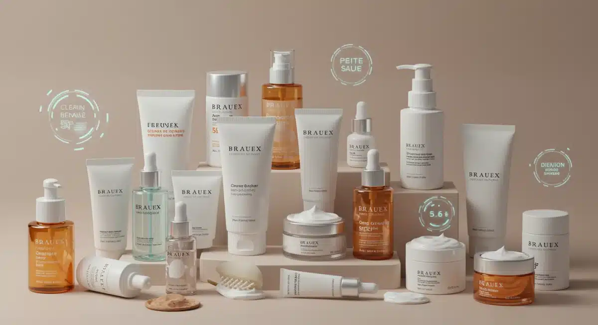 Assortment of modern skincare products for seasonal adaptation