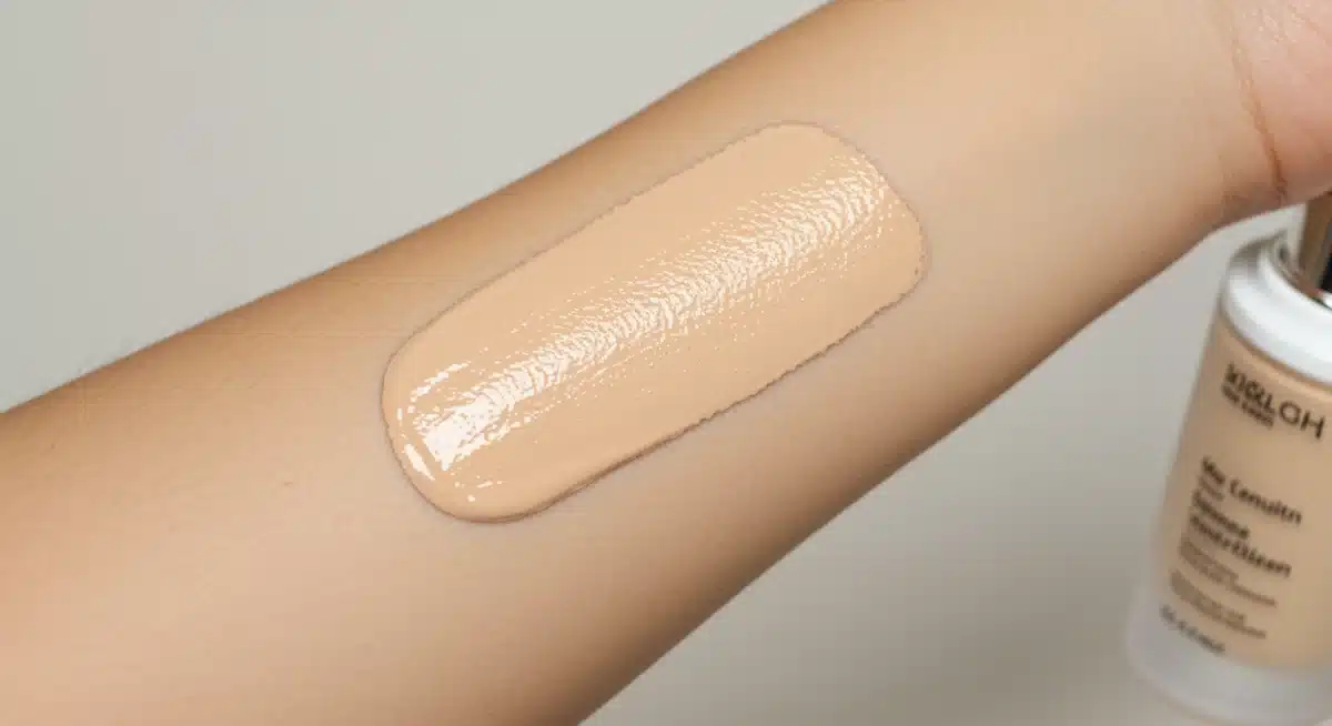 Applying dewy foundation for a natural 'Clean Girl' base