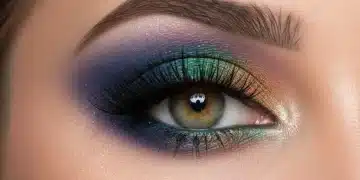 Model with exquisitely blended advanced eyeshadow technique for a professional look.