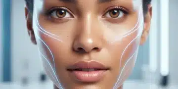 Radiant woman's face, symbolizing effective FDA-approved anti-aging skincare
